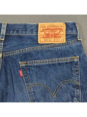 Levi's VTG Jeans Men's 36x33 Fits 36x30 Blue 501 XX  Straight Button Fly Denim